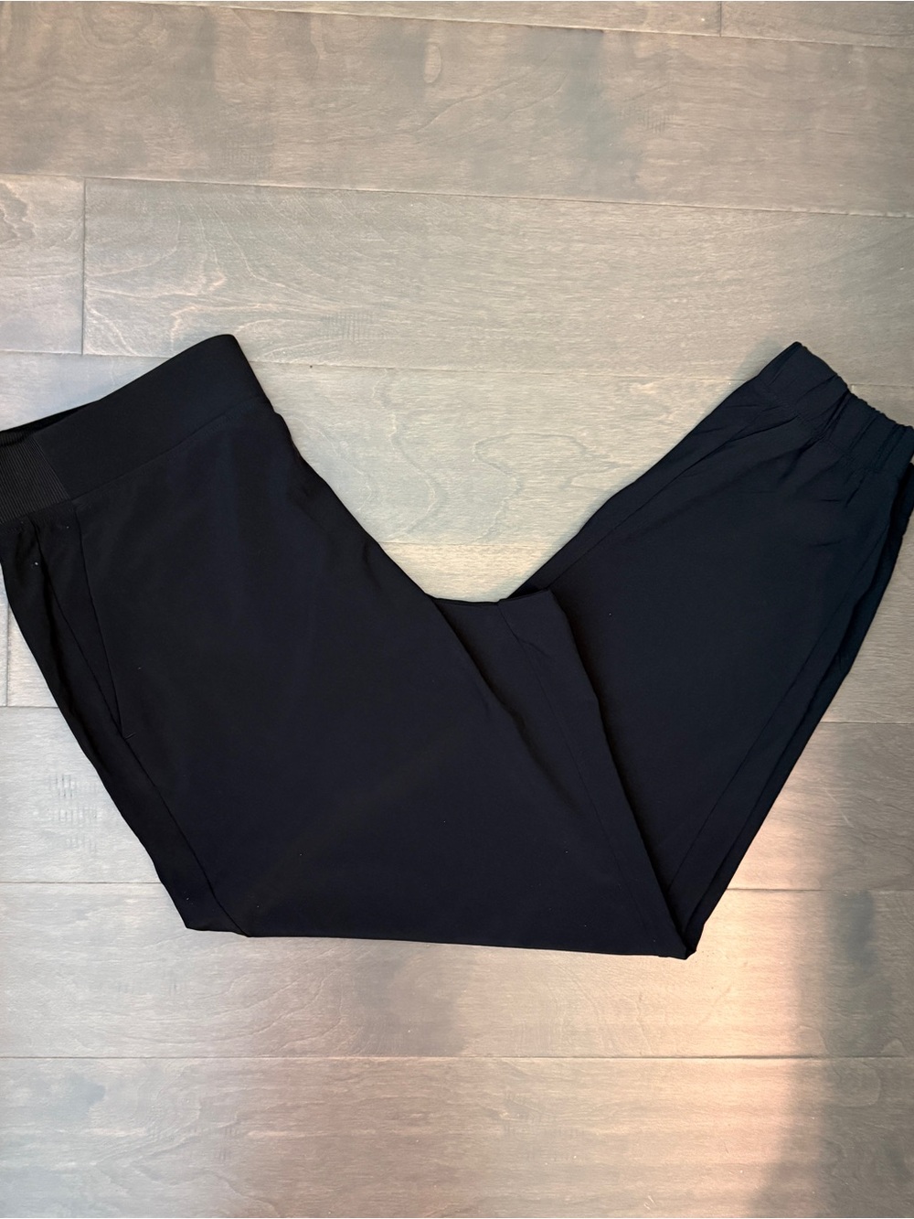 NWOT Athleta Brooklyn Mid Rise Black Joggers Pant Pockets Size 12